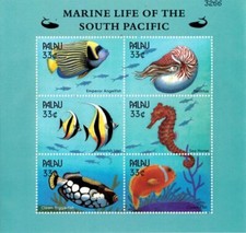 Palau 2000 - Marine Life Fish - Sheet of 6 Stamps - Scott #565 - MNH