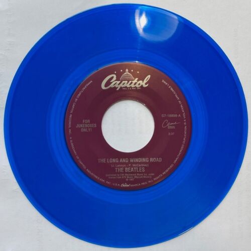 The Beatles, The Long and Winding Road, blue vinyl 45 (US, Capitol, 1996), M-