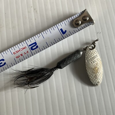 Rooster Tail No 2 Spinner Black Bass Trout Crappie
