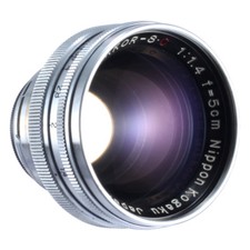 NIKON NIPPON KOGAKU NIKKOR-S.C 5cm F1.4 50mm F1.4 LENS 4 S MOUNT SLIVER CLA'd