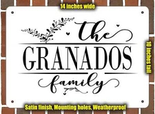 Granados Family Decorative Metal Door or Wall Plaque (Style 2)