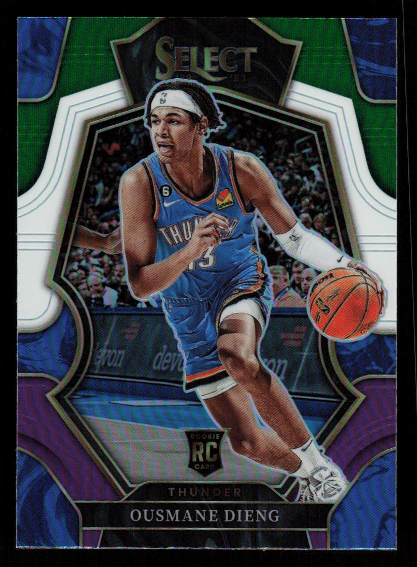 2022-23 PANINI SELECT OUSMANE DIENG #190 Green/White/Purple  THUNDER RC
