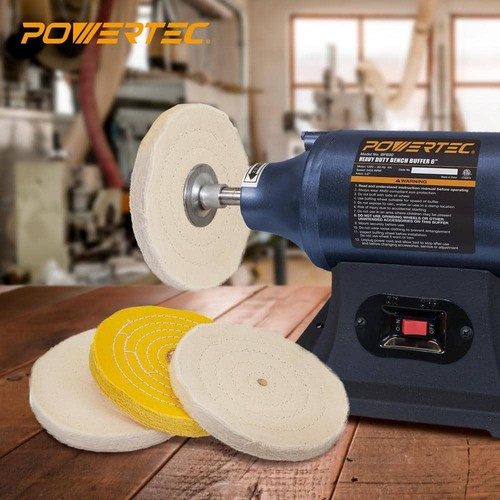 Buffing Wheel And Polishing Compound Kit Complete For Bench Grinder 6 Inch 3-PCS - Picture 6 of 8
