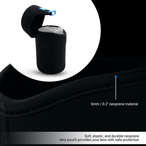 JJC Lens Case Bag Protector for Nikon Nikkor Z 24-200mm F4-6.3 Z 85mm F1.8 Lens - Picture 4 of 11