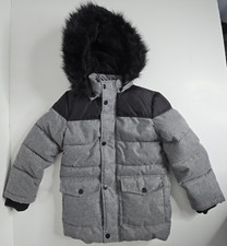 Members Mark Toddler Puffer Jacket Sz 5 Boys Favorite Insulated Hooded Faux Fur