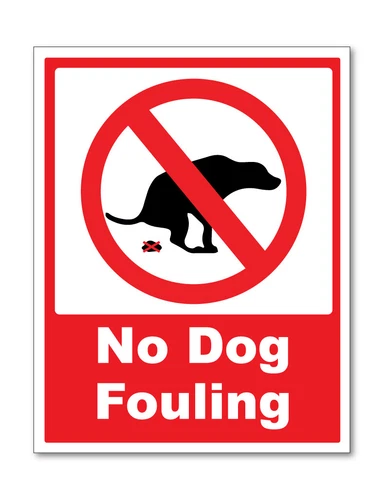 NO DOG FOULING SELF ADHESIVE STICKERS SAFETY SIGNS BUSINESS