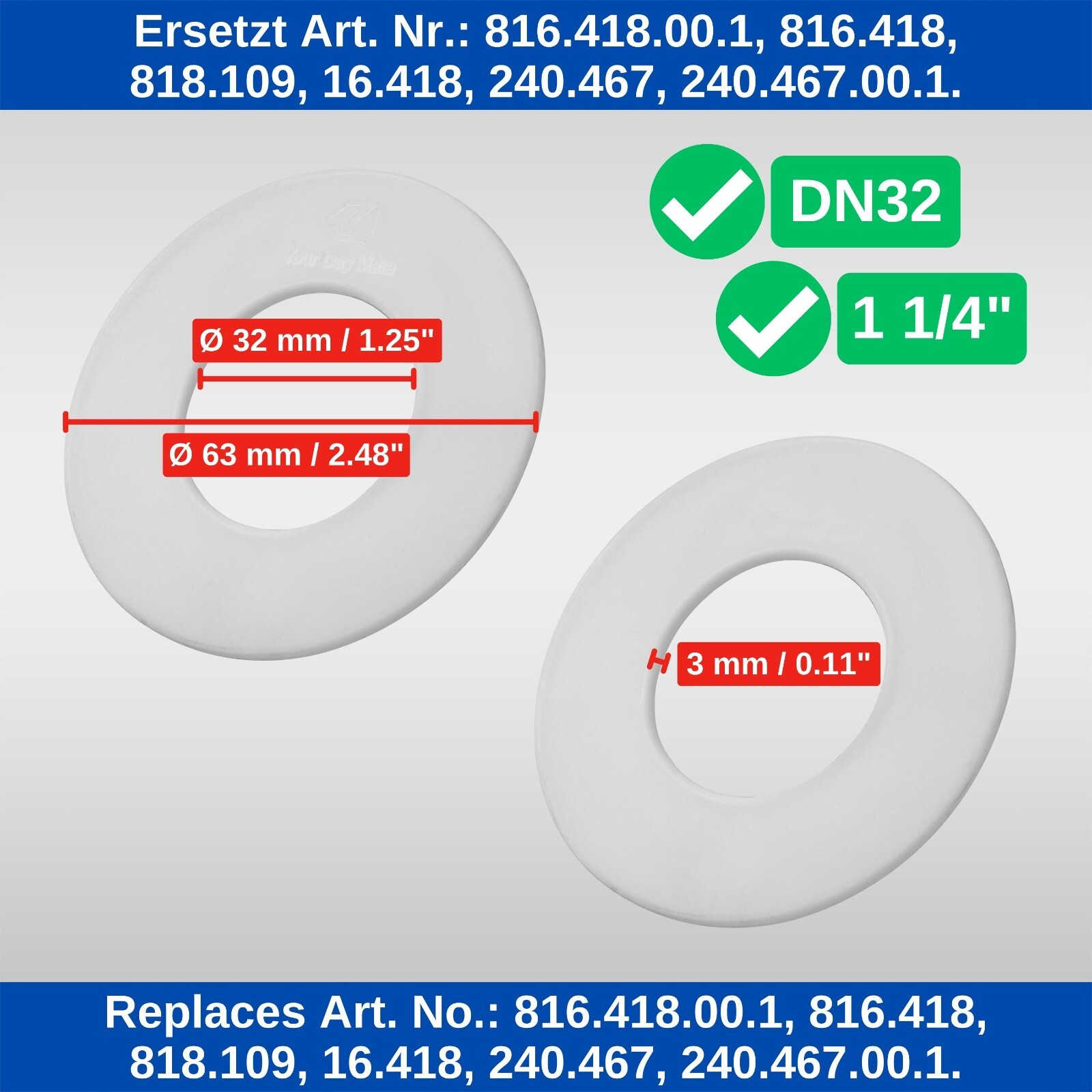 Geberit 816.418.00.1 Ersatz Ventil-Unterteil Dichtungsring Für Spülung