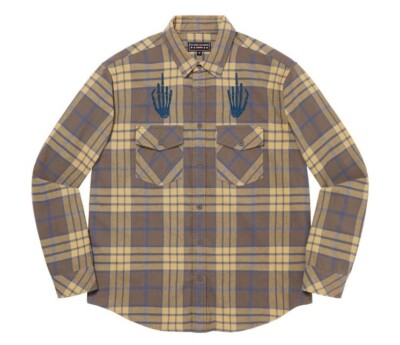 Hysteric Glamour x SUPREME SS'21 Brown Plaid Flannel Shirt Men's