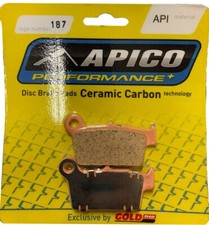 APICO GOLD FREN REAR BRAKE PAD SET YAMAHA YZF250 YZF450 2005 - 2025 :187