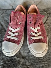 Converse All Star Chuck Taylor Junior Girls Sz2 Maddie Pink Pop / Storm 661844F