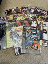 Lot of 17 Comic Books, DC and Marvel, all in plastic sleeves