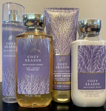 Bath & Body Works LOT OF 4 COZY SEASON Mist/Shower Gel/Lotion/Body Cream