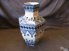 Ancien très beau vase en céramique géométrique de Fes Maroc