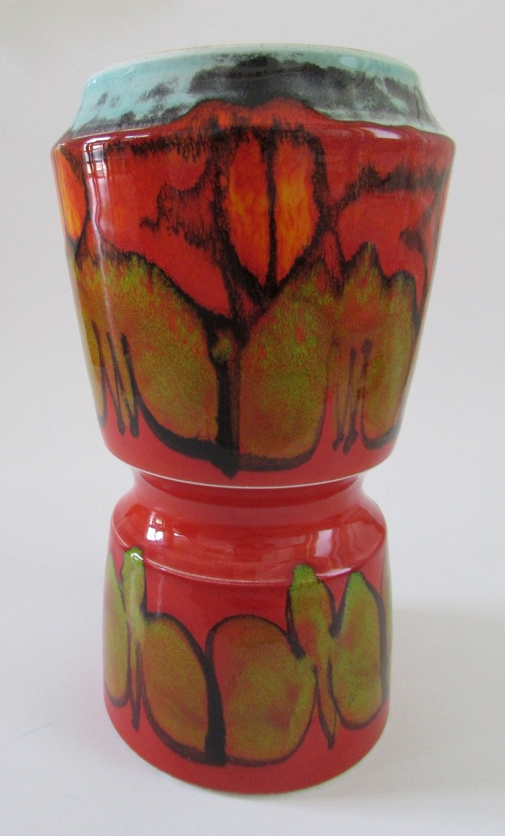 VTG Mid Century1960s POOLE Pottery England Orange Delphis Series