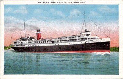 Steamship ''Hamonic'' Duluth, Minn Vintage Postcard Wpc2