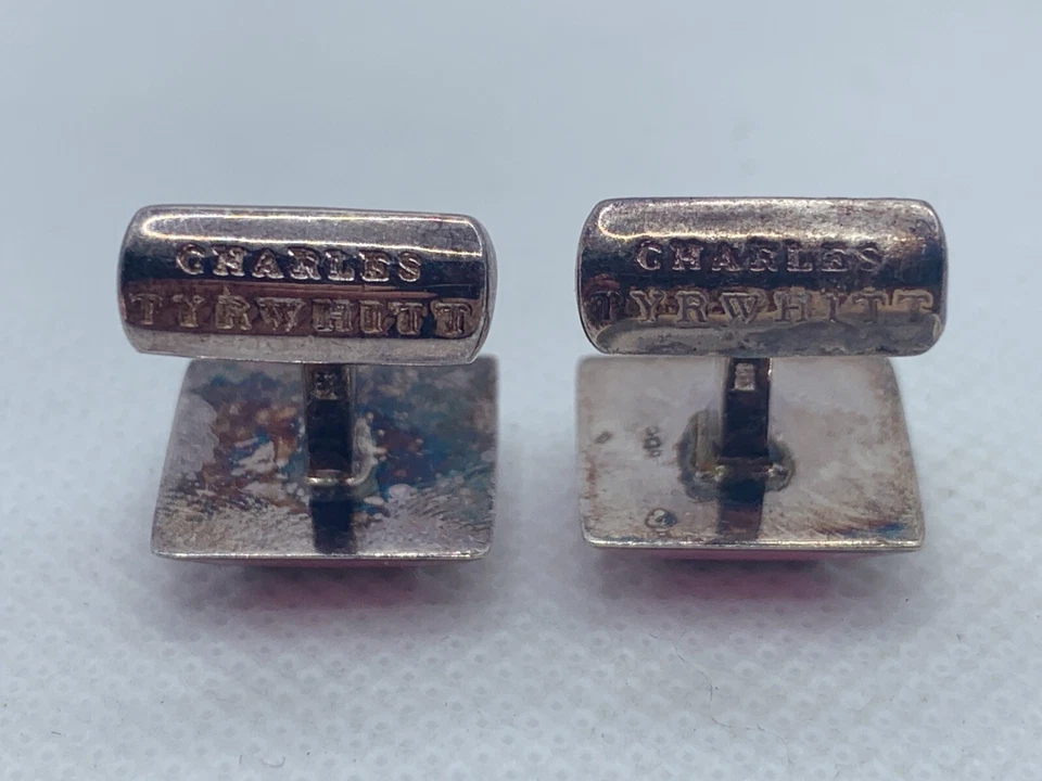 Gemelos multipiedra plata esterlina 925 charles tyrwhitt de colección 15,2 g #ydv Foto 4 de 4