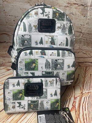 Disney Loungefly Star Wars Backpack Wallet -Darth Vader Comic Strip