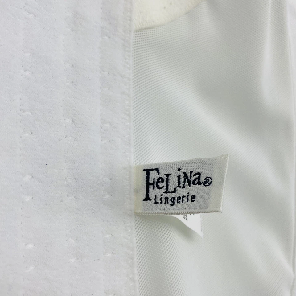 Corsé vintage para mujer 36D Bustier Felina blanco acolchado satinado nupcial Y2K años 90 Foto 3 de 4