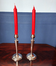 Paar Englische Silberleuchter 925er Sterling Silber Kerzenleuchter antik