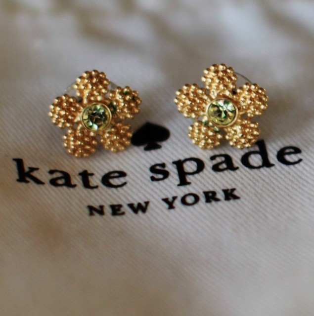 Kate Spade NY Marguerite Daisy crystal earrings stud flower blooms