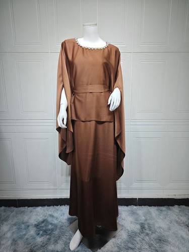 Dubai Women Muslim Abaya Long Robes Evening Kaftan Vintage Cocktail Party Gown - Picture 6 of 14