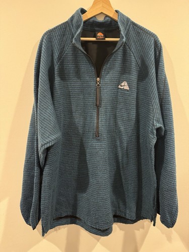 Nike ACG - Herren Half Zip Pullover - blau gestreift Fuzzy Fleece - XL