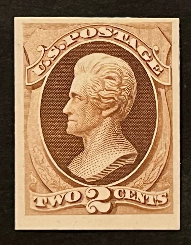 Travelstamps: US Stamp Proof Scott #157p4 - 2 Cent Proof on Card Mint Hinged - Image 2 of 4