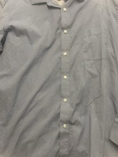 Pierre Cardin Slim Fit Mens Dress Shirt Blue Micro Print Long Sleeve Button Up