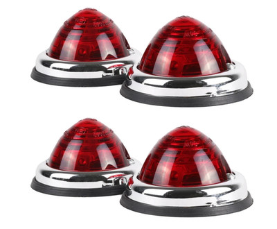 4x Positionsleuchte 70mm rot E9 Begrenzungsleuchte Anhänger 12V