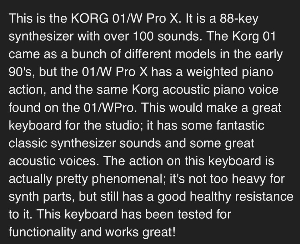 Teclado sintetizador estación de trabajo de música profesional Korg O1/W usado de Japón Foto 4 de 4