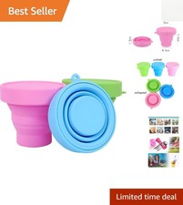 Lightweight Insulated 3-Pack Silicone Cups for Travel & Camping Adventures