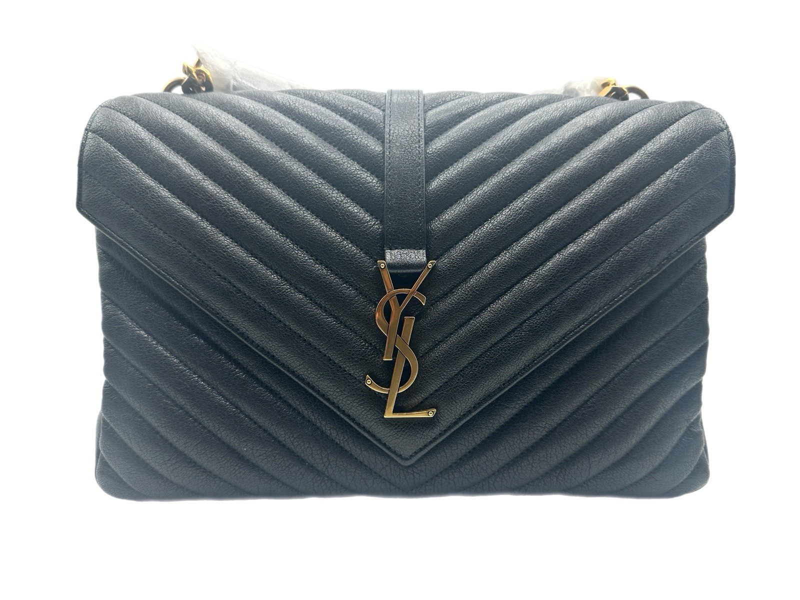 Borsa a tracolla Saint Laurent YSL College grande con patta in pelle trapuntata