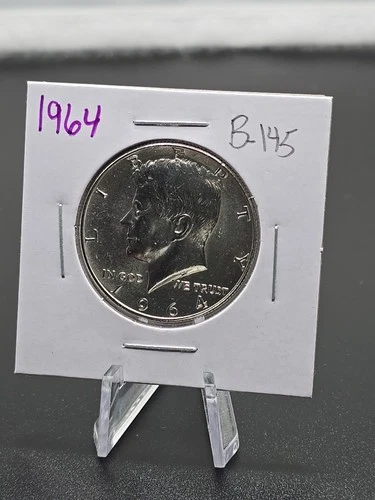 Lot of (2) 1964-- 50C Kennedy Half Dollars--AU--B-145