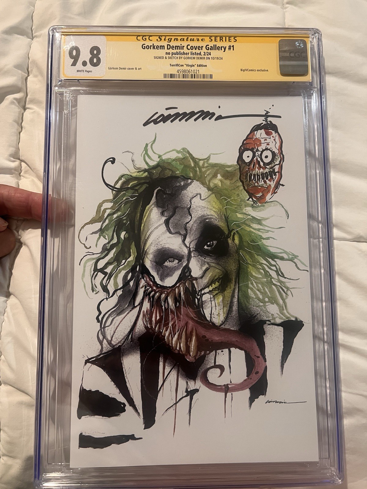 Venomized Beetlejuice Virgin CGC 9.8 SS Exclusive Sig&Remark GORKEM DEMIR LTD 50