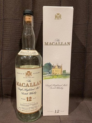 The MACALLAN 12 Years Old Highland Malt Scotch Whiskey Empty Bottle Box Used