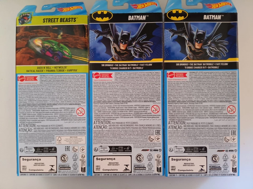 2024 Hot Wheels Batman 5-Pack (x2) 2025 Street Beasts 5-pack (x1) Blue Duck! - Image 2 of 3