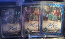 2023 Topps Chrome Cade Marlowe Autograph Lot /150 Black/White Speckle Base