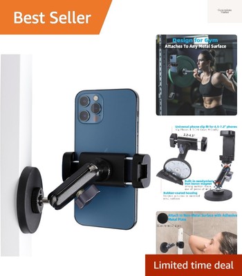 Universal Magnetic Phone Mount with 360° Adjustable Arm for Gym Equipment & More