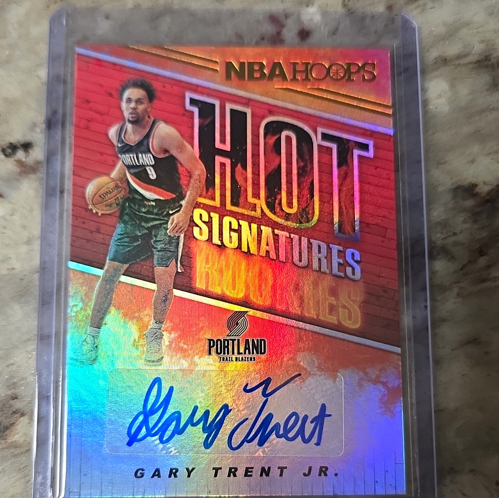Panini 2018-19 NBA Hoops Hot Signatures Rookies Gary Trent Jr RC Auto #HSR-GT