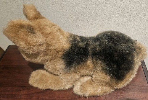 Vtg 1985 Gund GERMAN SHEPHERD Dog 20in Plushy Stuffed Animal Suede Paws Canine - Picture 10 of 20