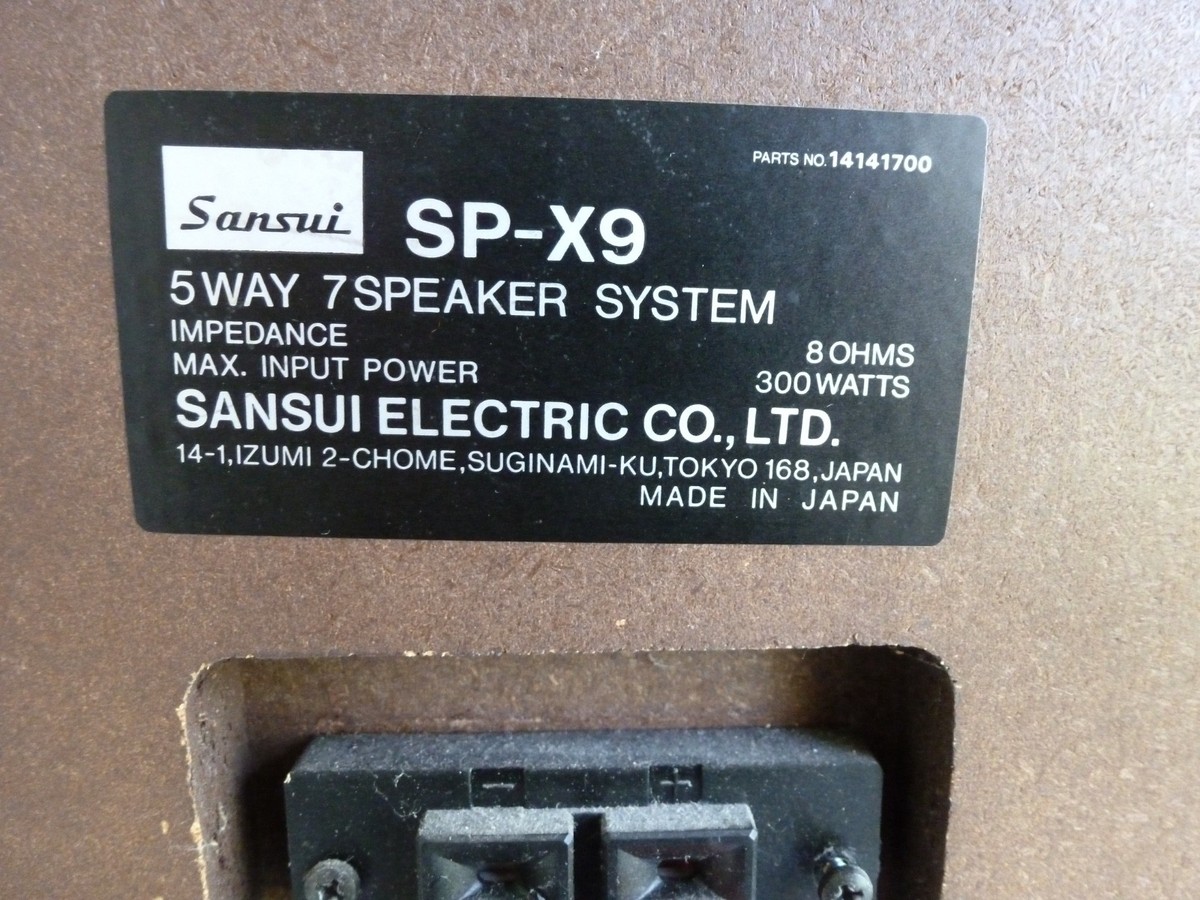 Pair of Sansui Sp-x9 5 Way 7 Speaker System for sale online | eBay