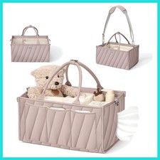 Diaper Caddy Organizer   Portable Storage Basket with Shoulder Strap  Stroll...