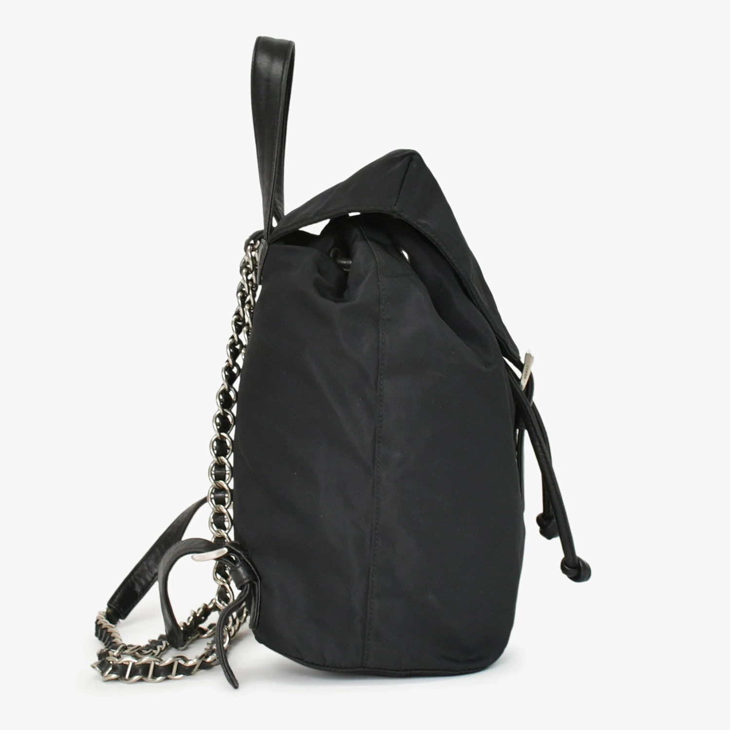 PRADA Chain Backpack Mini Triangle Logo Tessuto L… - image 4