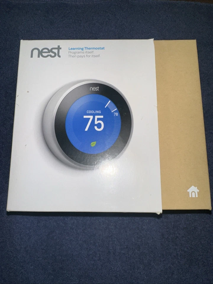 Google Nest 3. Gen Smart Learning Thermostat - Edelstahl (T3007ES) O/B