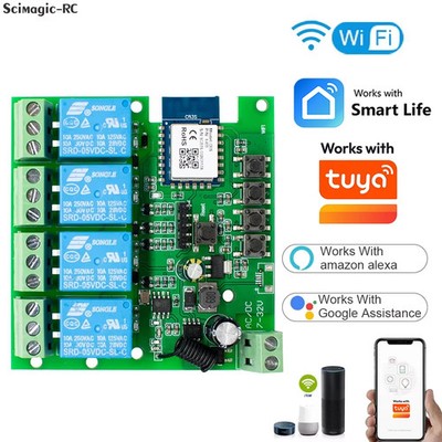 4CH Relay Smart Wireless Wifi Switch Module 7 32V 85 250V 220V 110V 2200W RF433