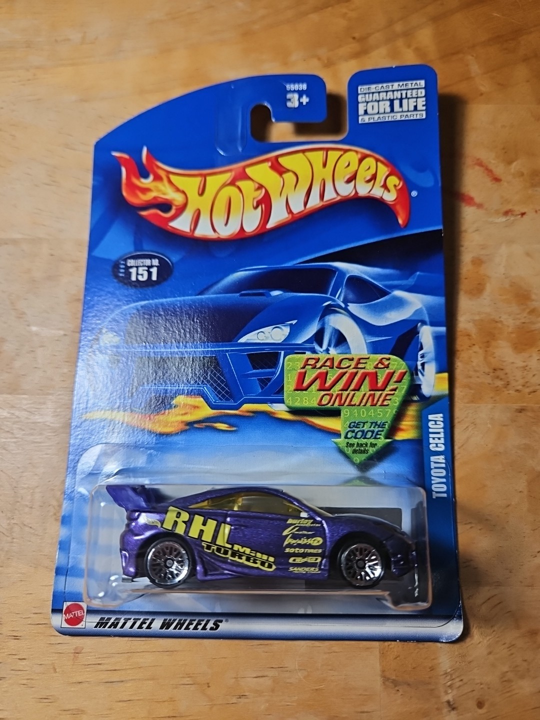 Hot Wheels 2002 Collector #151 Purple Toyota Celica