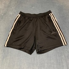 Adidas Aeroready Training Shorts Mens Large Black 3 Stripes Mid Rise Sports