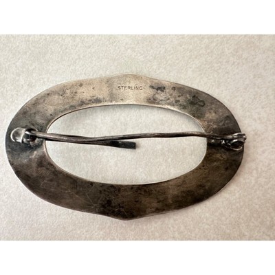 Antique Victorian Edwardian Sterling Silver LF Signed Womens Belt Buckle Pin s-l400.jpg main image 3