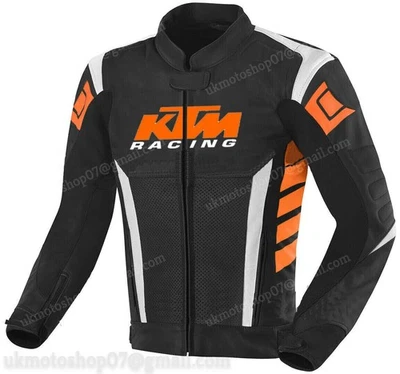 Neue KTM Racing Motorrad Biker Lederjacke, Nue MotoGP KTM Rennrad Lederjacke. - Bild 1 von 4