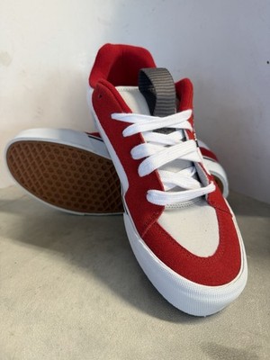 VANS CHUKKA PUSH LOW SNEAKERS TRAINERS SKATE MEN SHOES WHITE/RED M 10.5 W 12